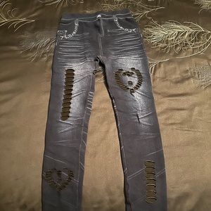 Jeggings with Cute Cut Out Accents